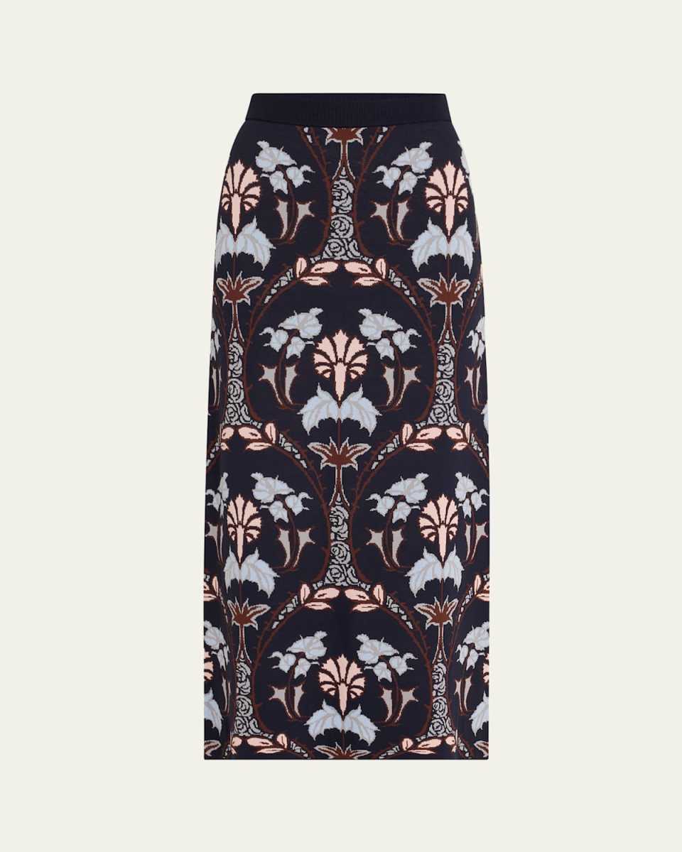 Lillian Jacquard Knit Pencil Skirt